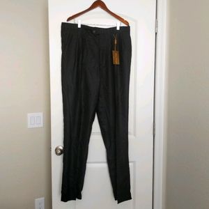 Black Linea Naturale mens dress pant made in italy